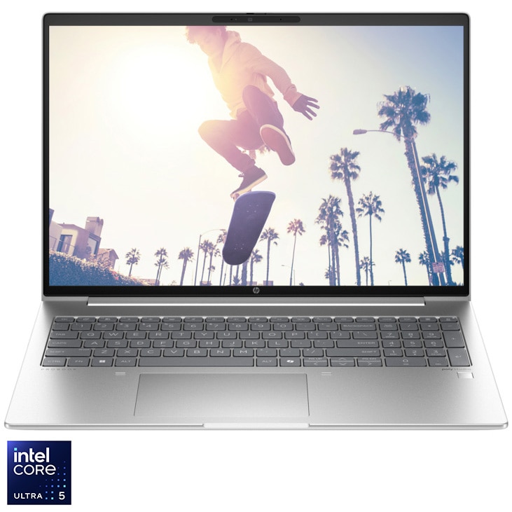 Laptop HP ProBook 460 G11 cu procesor Intel® Core™ Ultra 5 125U pana la 4.3GHz, 16", WUXGA, IPS, 16GB DDR5 512GB SSD, Intel® Graphics, FreeDOS, Pike silver