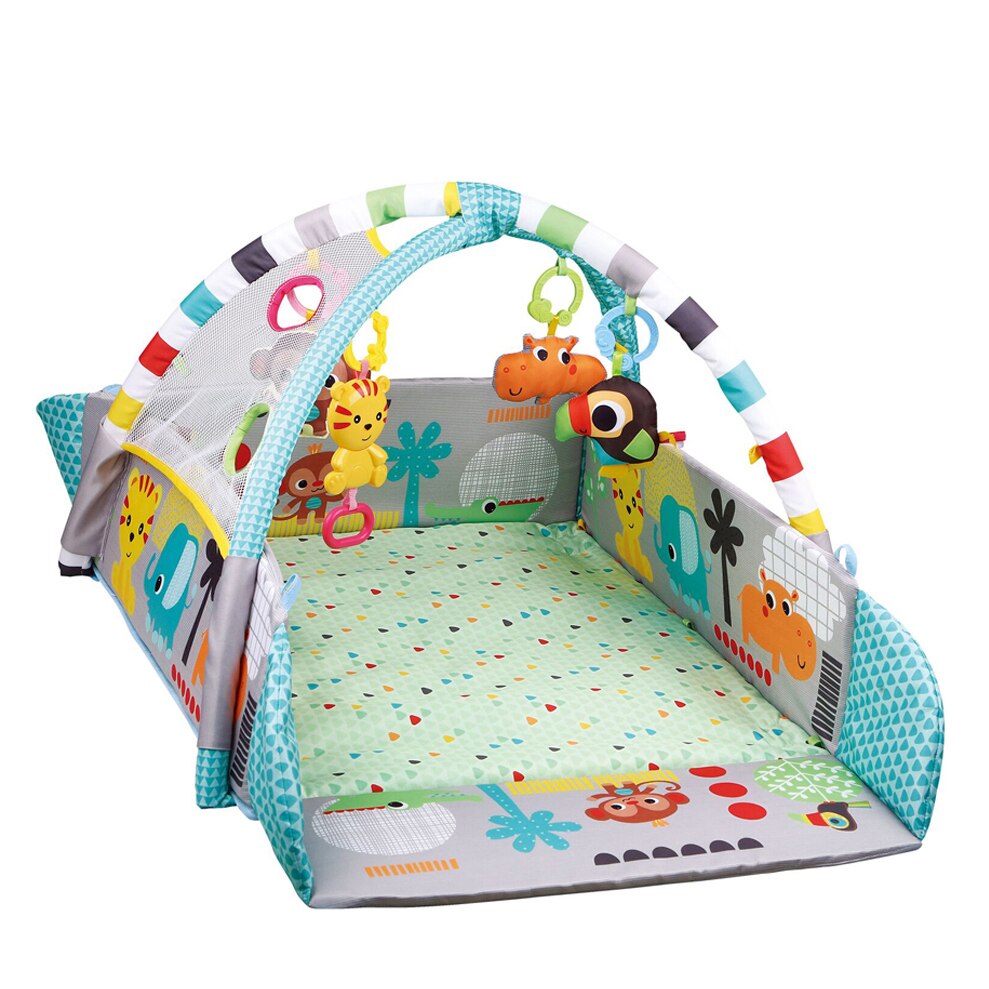 Saltea de joaca Mappy 2 in 1 cu 30 mingi, alb, bleu