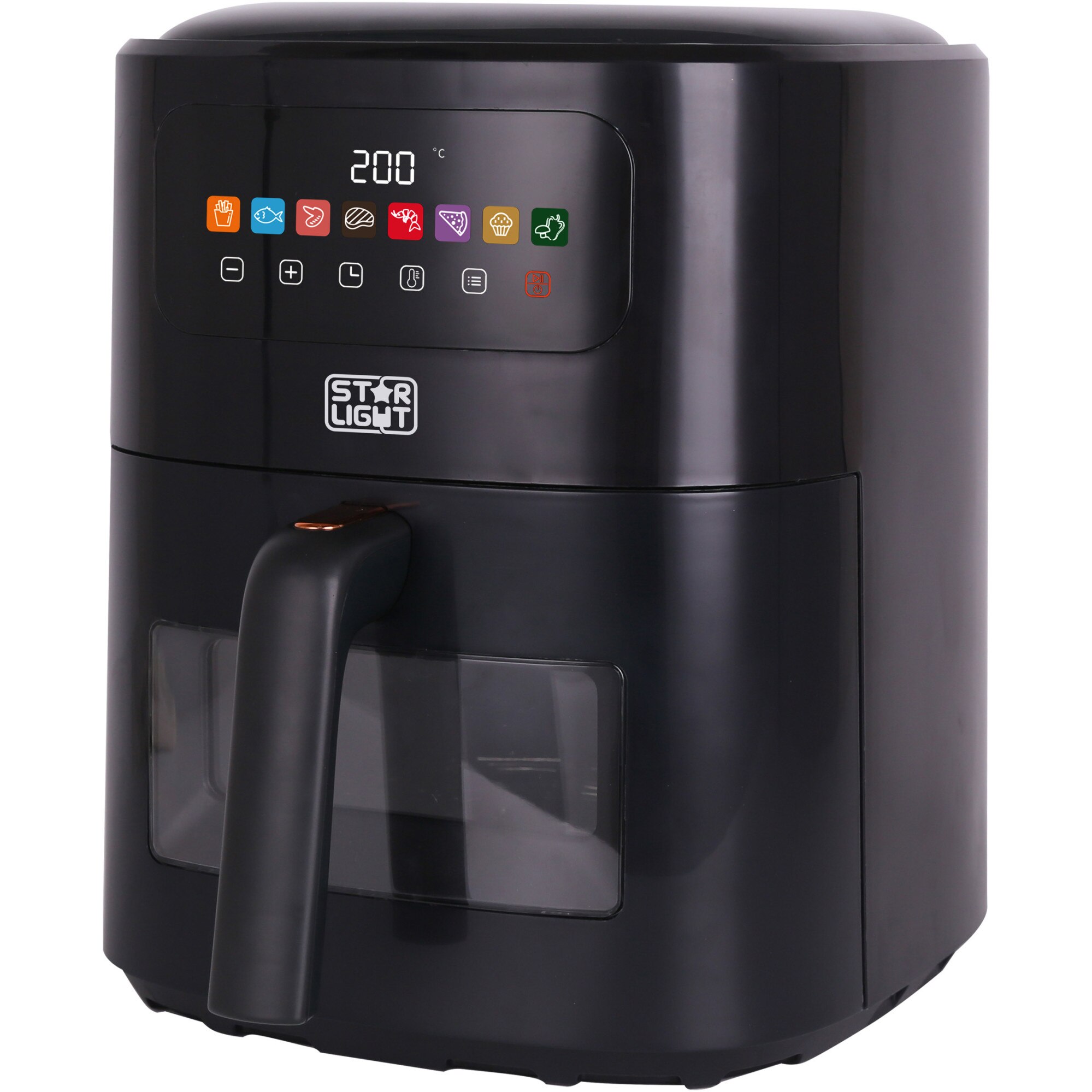 Star-Light Airfryer DAFB-6017BL Digital Oil-Free Fryer, 1700W, 6l, Touch Control, LED Display, 8 Preset Programs, Overheating Protection, Black