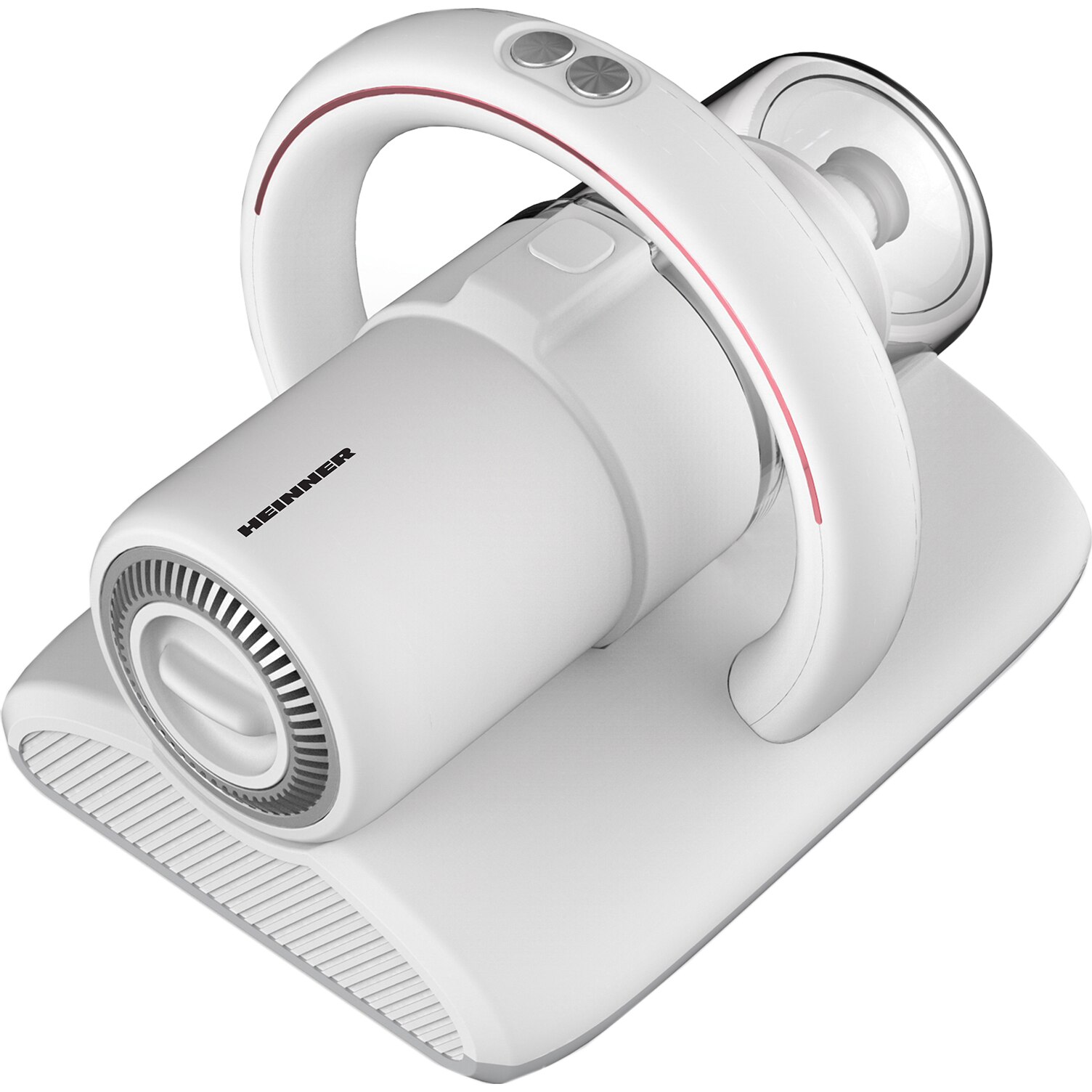 Aspirator de canapele si saltele cu lumina UV Heinner BestClean HMVC-M400WH, 400W, putere de aspirare: ≥10kPa, recipient praf 350ml, 3 moduri de functionare: vibrare, aspirare, lumina UV, Alb
