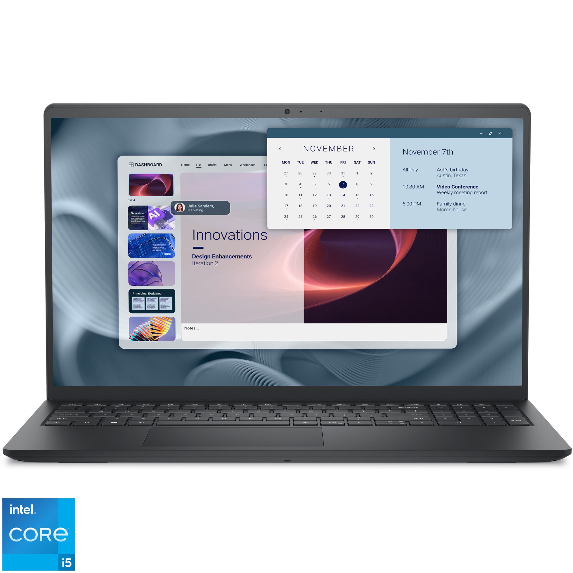 Laptop Business Dell Pro 15 Essential with Intel® Core™ i5-1334U processor up to 4.60 GHz, 15.6", Full HD, 120Hz, 8GB RAM, 512GB SSD, Intel® UHD Graphics, Windows 11 Pro, FPR, Backlit, 3y ProSupport and Next Business Day Onsite