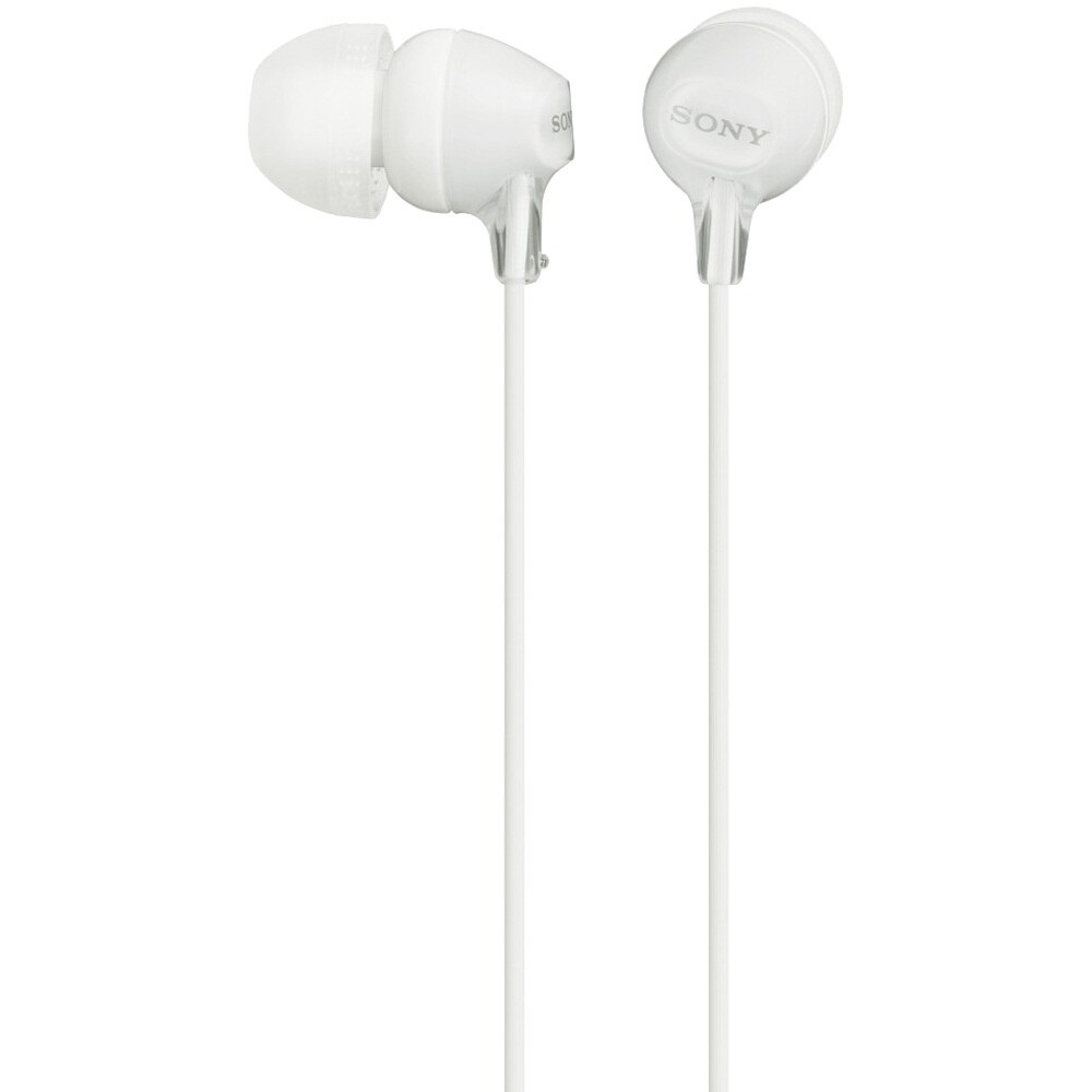 Sony MDR-EX15LPW In-Ear Headphones, Wired, White
