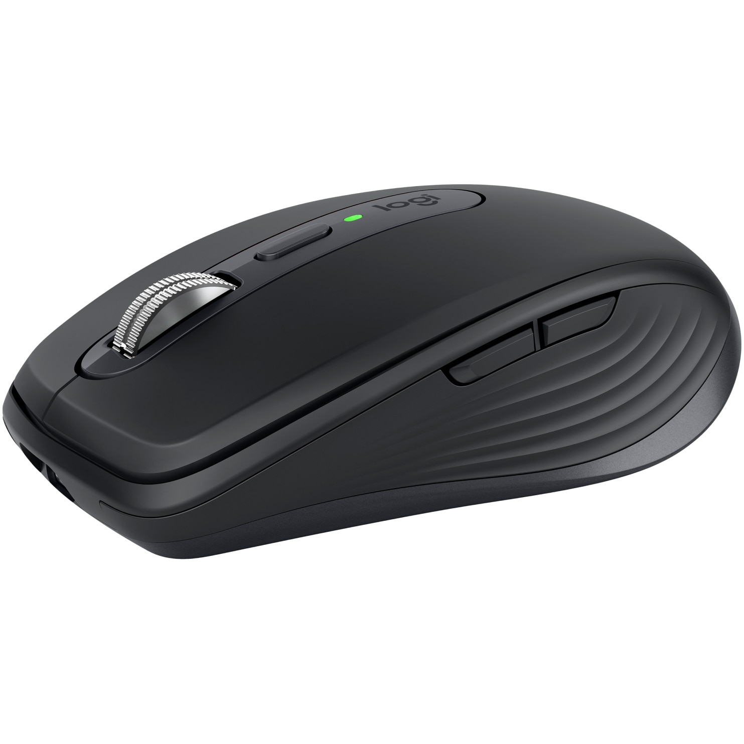 Mouse wireless Logitech MX Anywhere 3S, 2.4GHz&Bluetooth, Silent, Scroll MagSpeed, Multidevice, USB-C, Negru Grafit