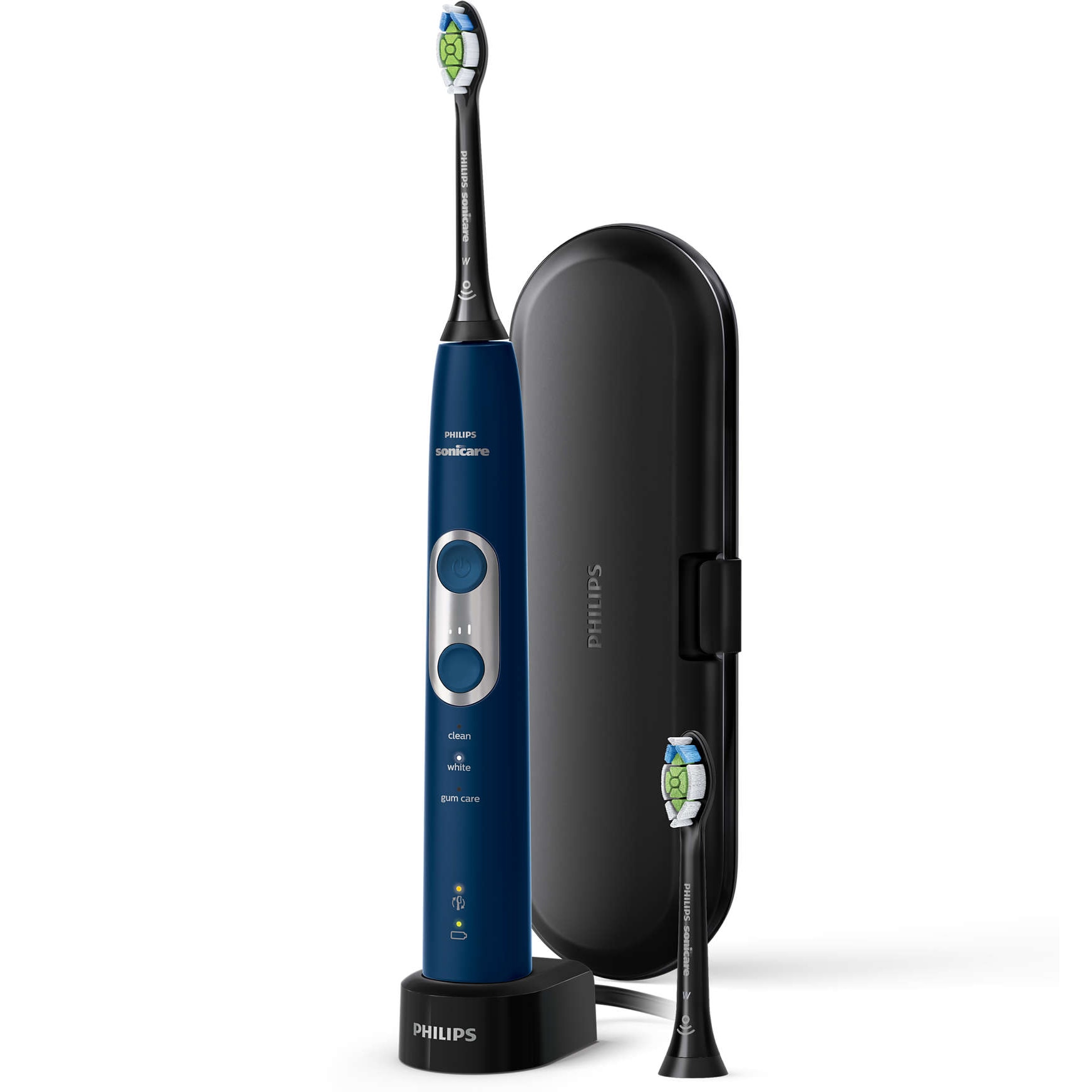 Philips Sonicare ProtectiveClean 6100 electric toothbrush: 62000 moves/min, 3 modes, pressure sensor, Navy Blue