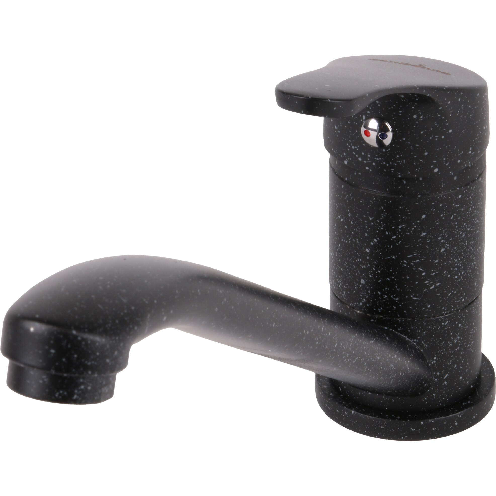 Baterie bucatarie SanDonna F 1066, cu aerator, cartus ceramic, Alama, Negru