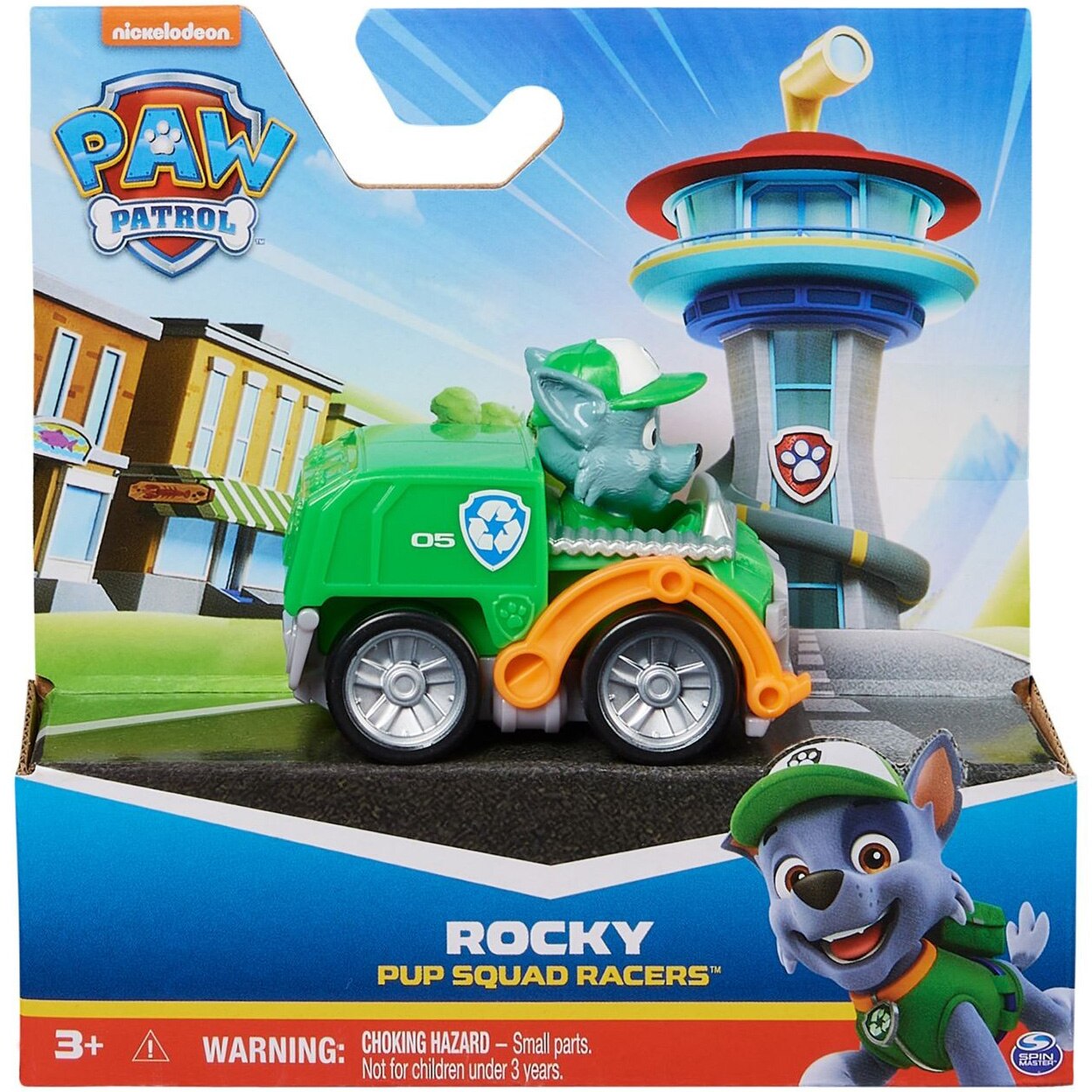 Vehicul cu Figurina Paw Patrol Pup Squad Racers - Rocky