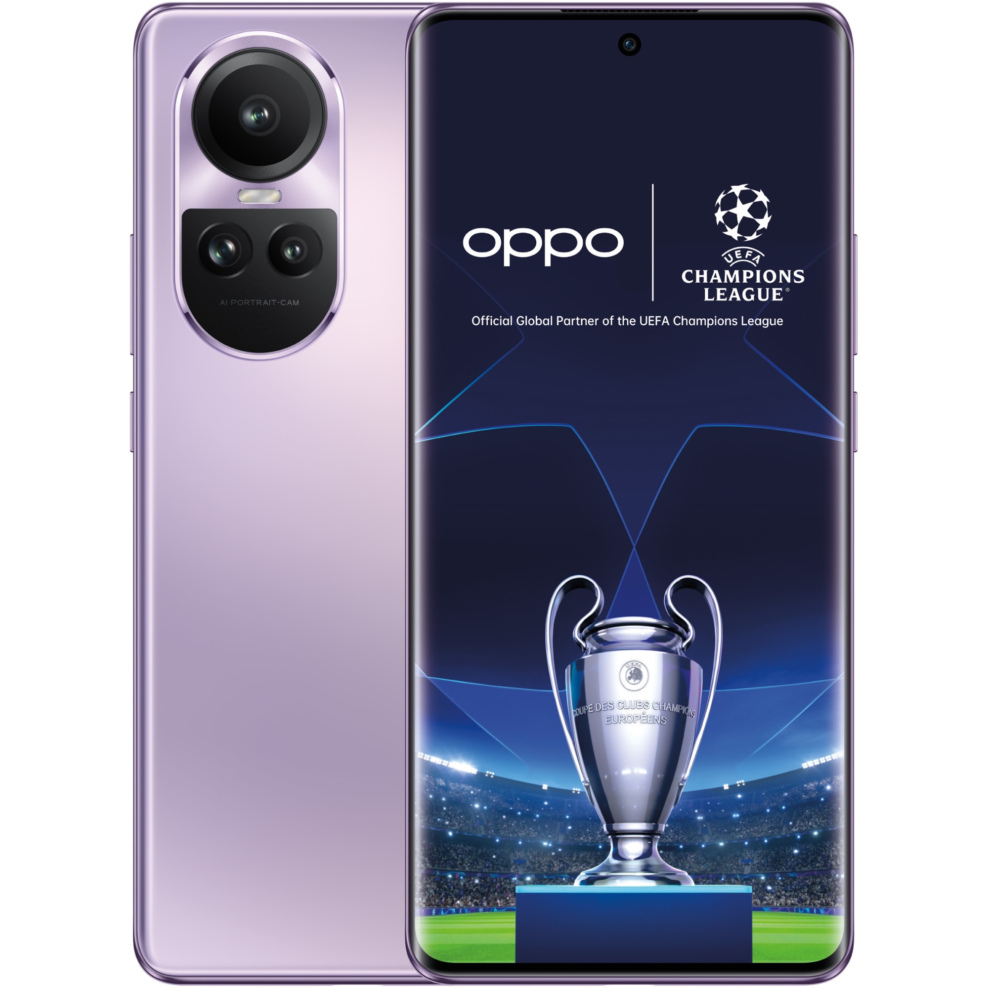 OPPO Reno10 Pro mobile phone, Dual SIM, 256GB, 12GB RAM, 5G, Glossy Purple