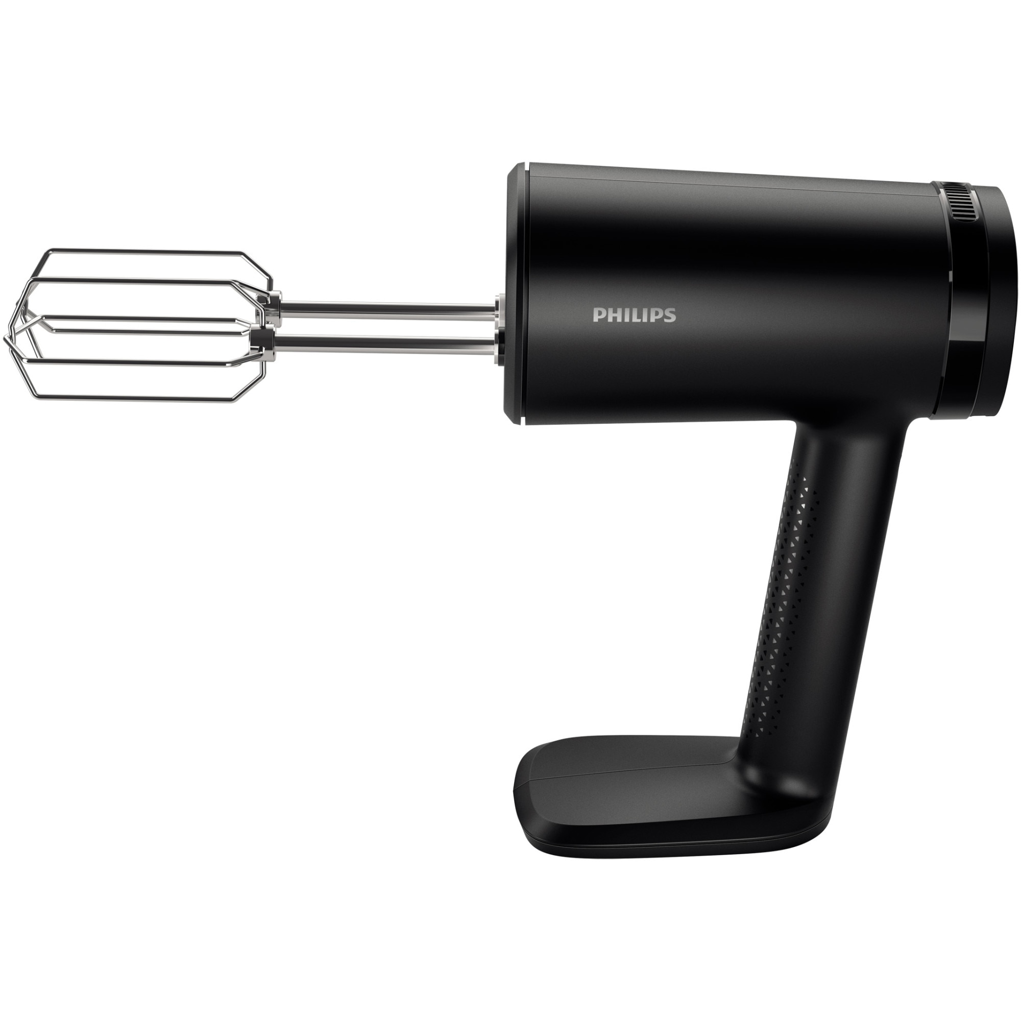 Philips Hand Mixer Series 5000, HR3781/00, 500W, 5 speeds plus turbo function, Soft start, LED display, Long reach design, Stainless steel dough hooks, Stainless steel wire paddles, Black
