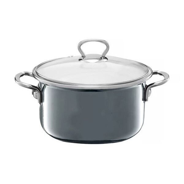 Oala cu capac Emalia Olkusz Optimum, email, 24 cm/4.8 L, gri