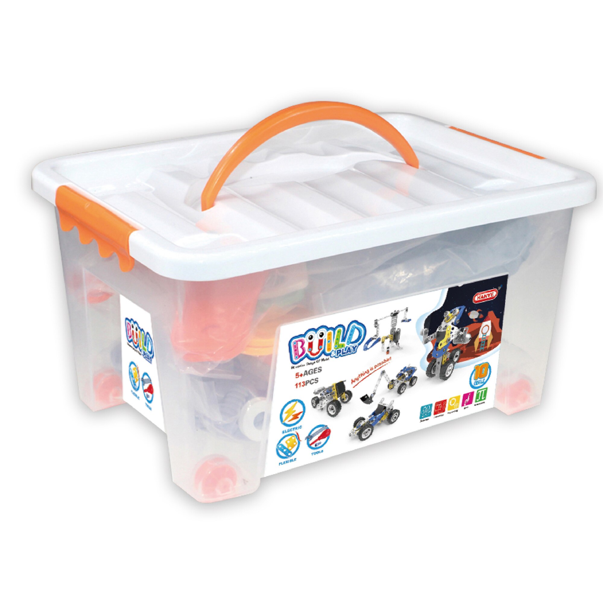 Set de constructie Mappy Build&Play - STEAM, 6 in 1, 113 piese, EM7784