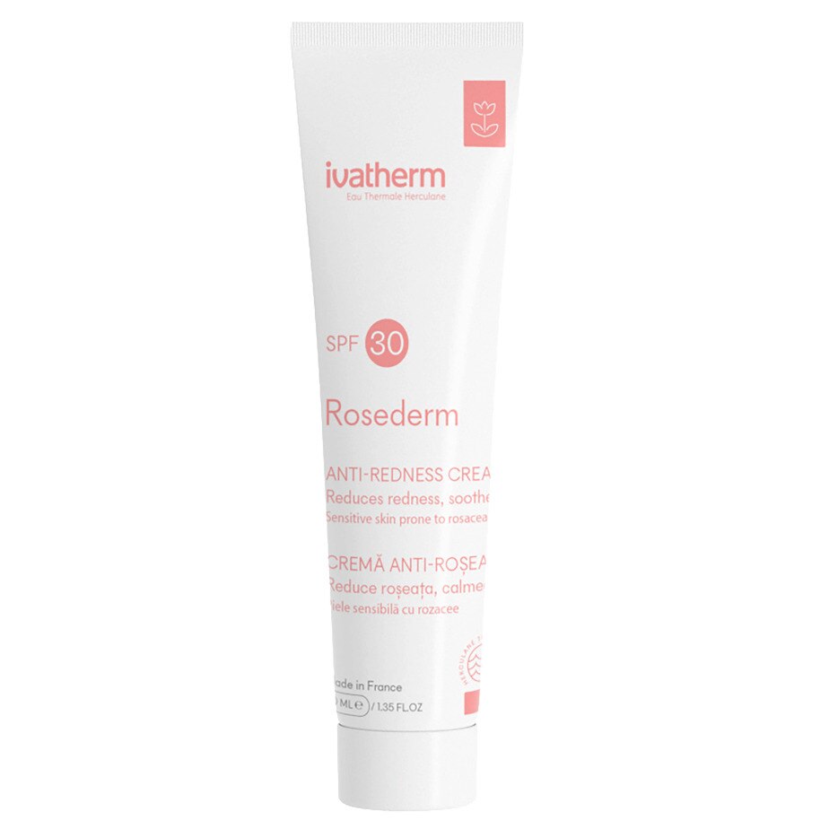 Crema tratament cuperoza Rosederm, Ivatherm, SPF 30, piele sensibila cu rozacee, 40 ml