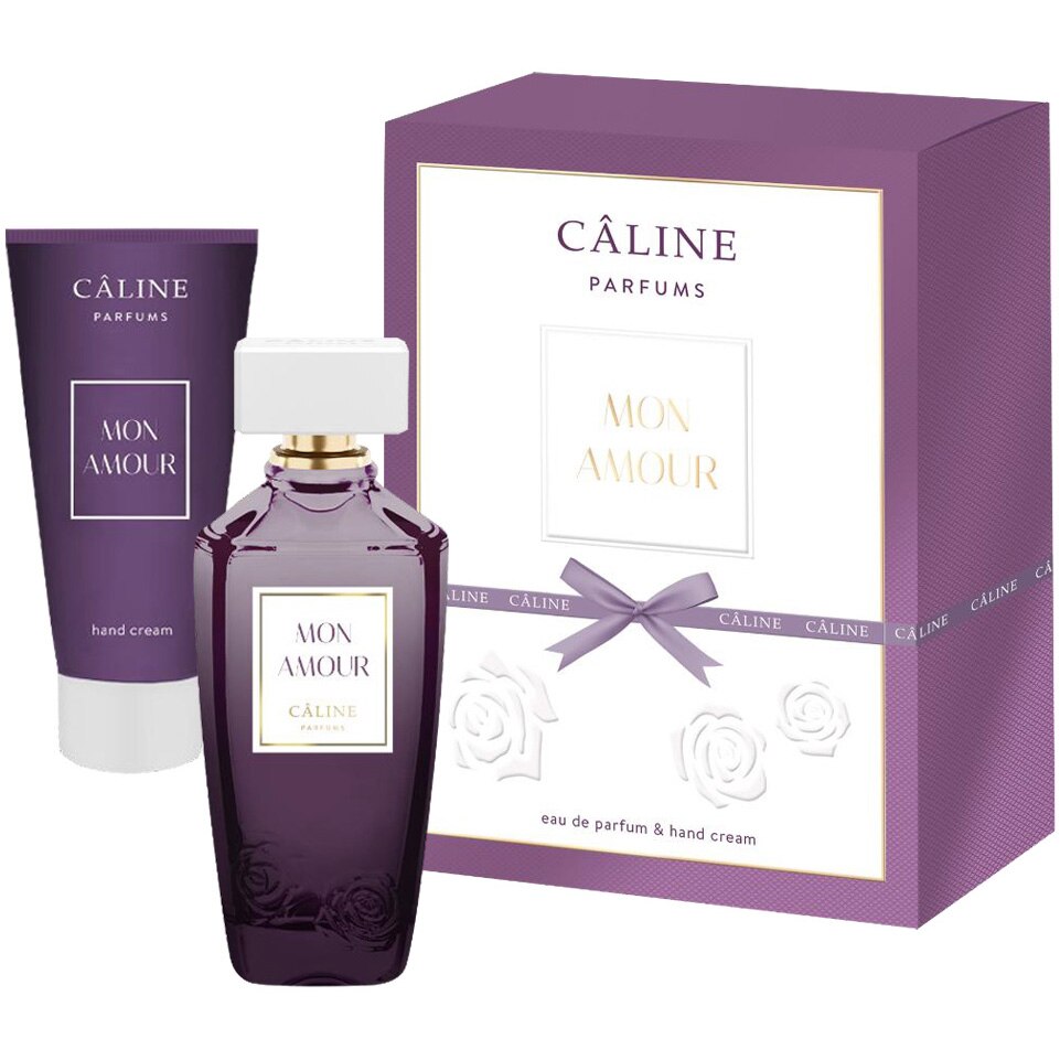 Set cadou cu apa de parfum si crema de maini Caline Mon Amour