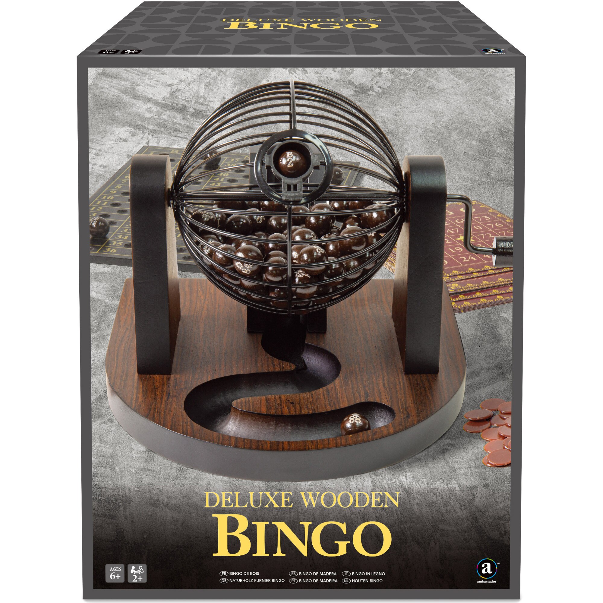 Joc Bingo Deluxe, din lemn, 90 bile