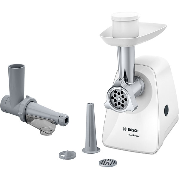 Bosch MFW2515W food processor, 1500W, 1.7 kg/min, 2 sieves 3.8/8 mm, tomato juicer, white