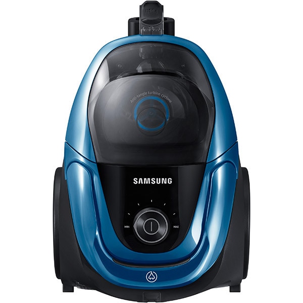 Bagless vacuum cleaner Samsung VC07M3150VU, 2 l, 650 W, Telescopic tube, Antitangle Cyclone, Blue
