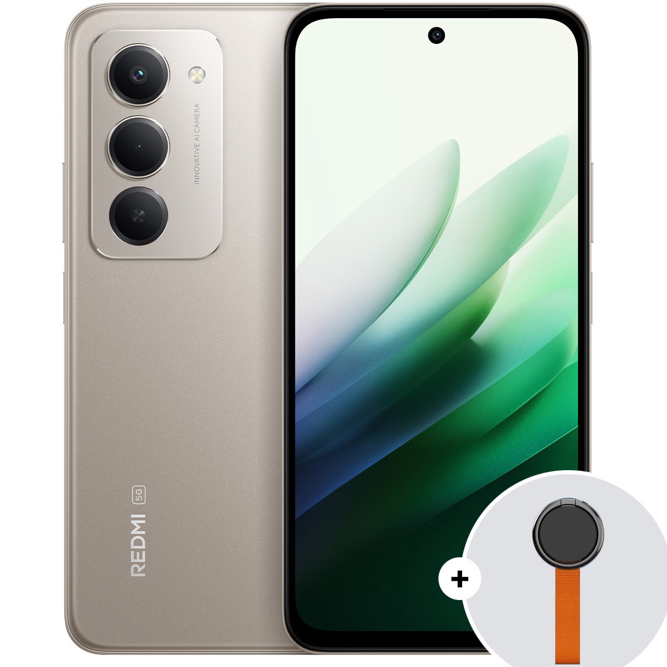 Xiaomi Redmi 15 mobile phone, 8GB RAM, 256GB, 5G, Titan Gray + Woven Strap Ring Stand