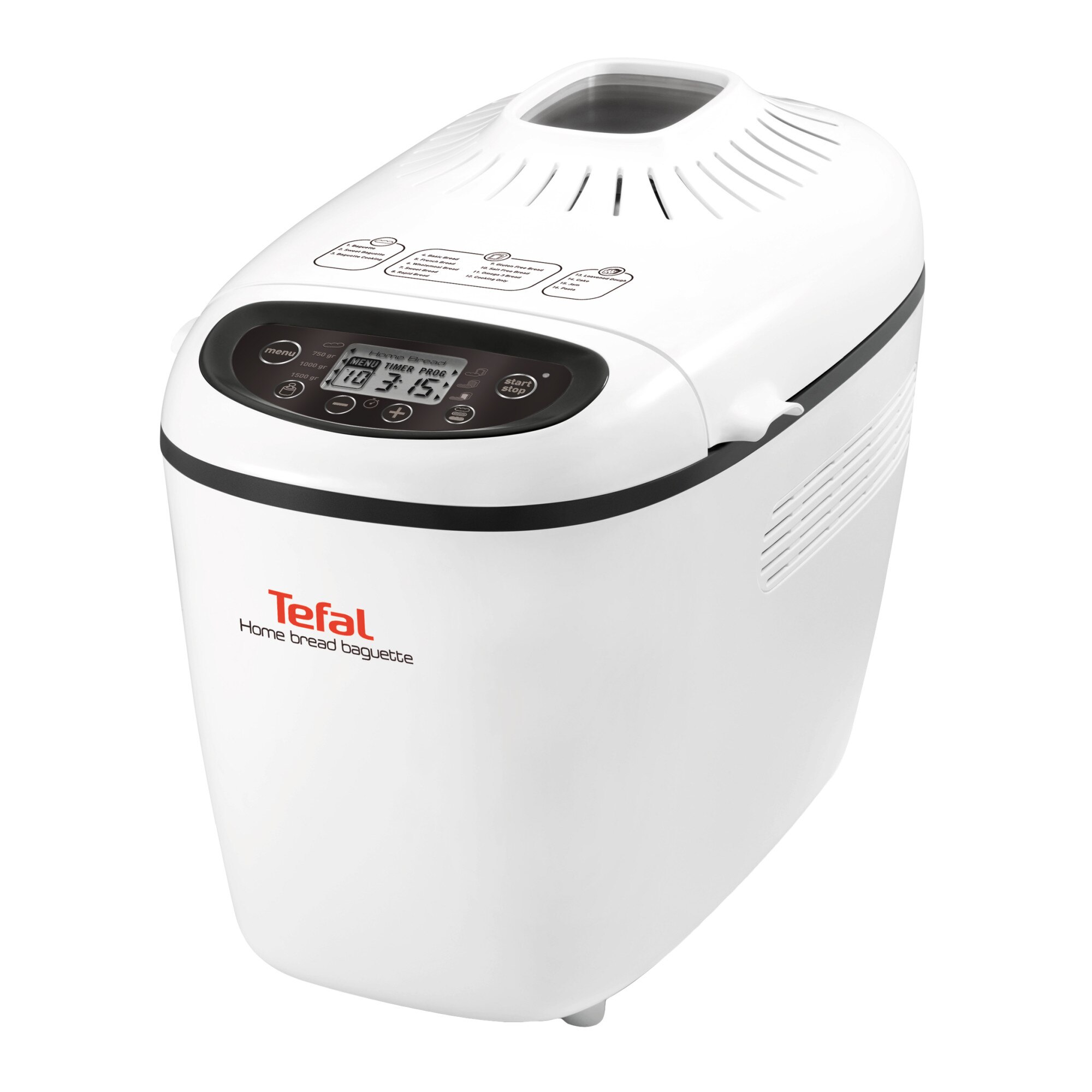 Bread machine Tefal Home Bread Baguette PF610138, 1500 g, 16 programs, white