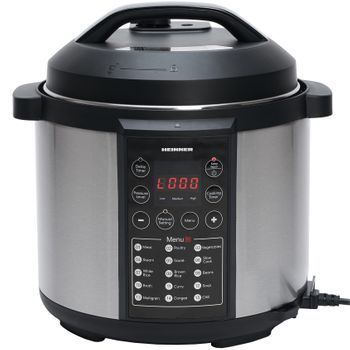 Heinner HPCK6IX Multicooker, 38L, 15 programs, Non-stick pot, Adjustable pressure, Timer, LED display, Steel