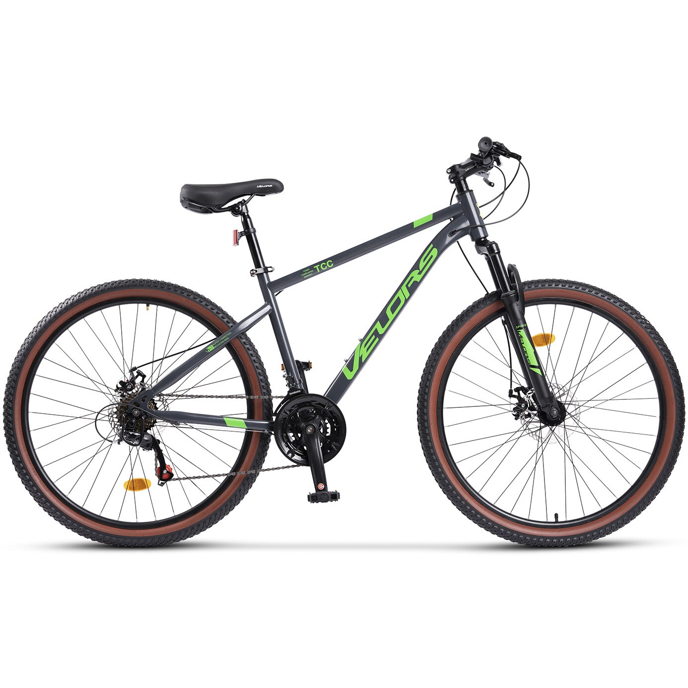Bicicleta MTB Velors V27301A 275 inch, Gri Negru Verde