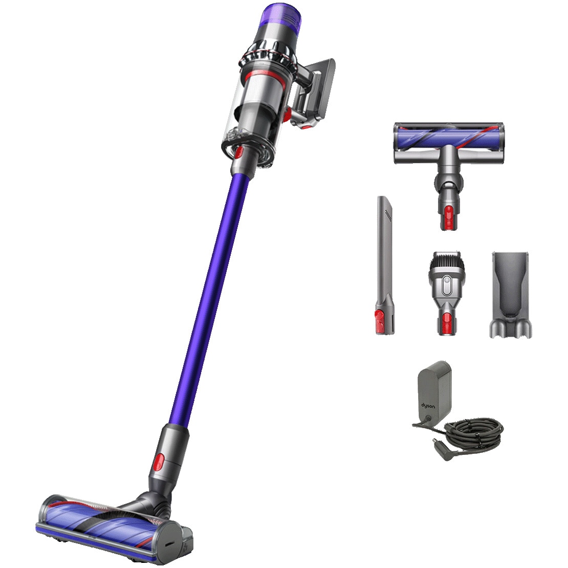 Aspirator vertical Dyson V11 Advanced 479333-01, 545 W, 0.76l, autonomie 60 minute, nichel/mov