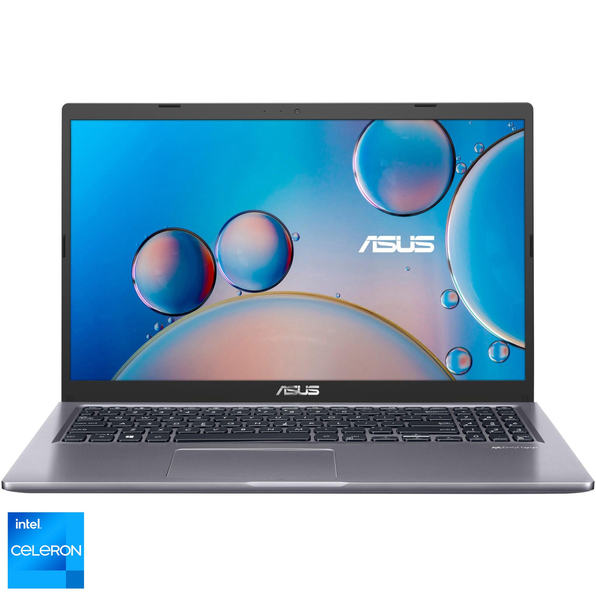 Laptop ASUS X515 A516KA cu procesor Intel® Celeron® N4500 pana la 2.80GHz, 15.6", Full HD, 8GB DDR4 RAM, 512GB SSD, Intel® UHD Graphics, No OS, Slate Grey