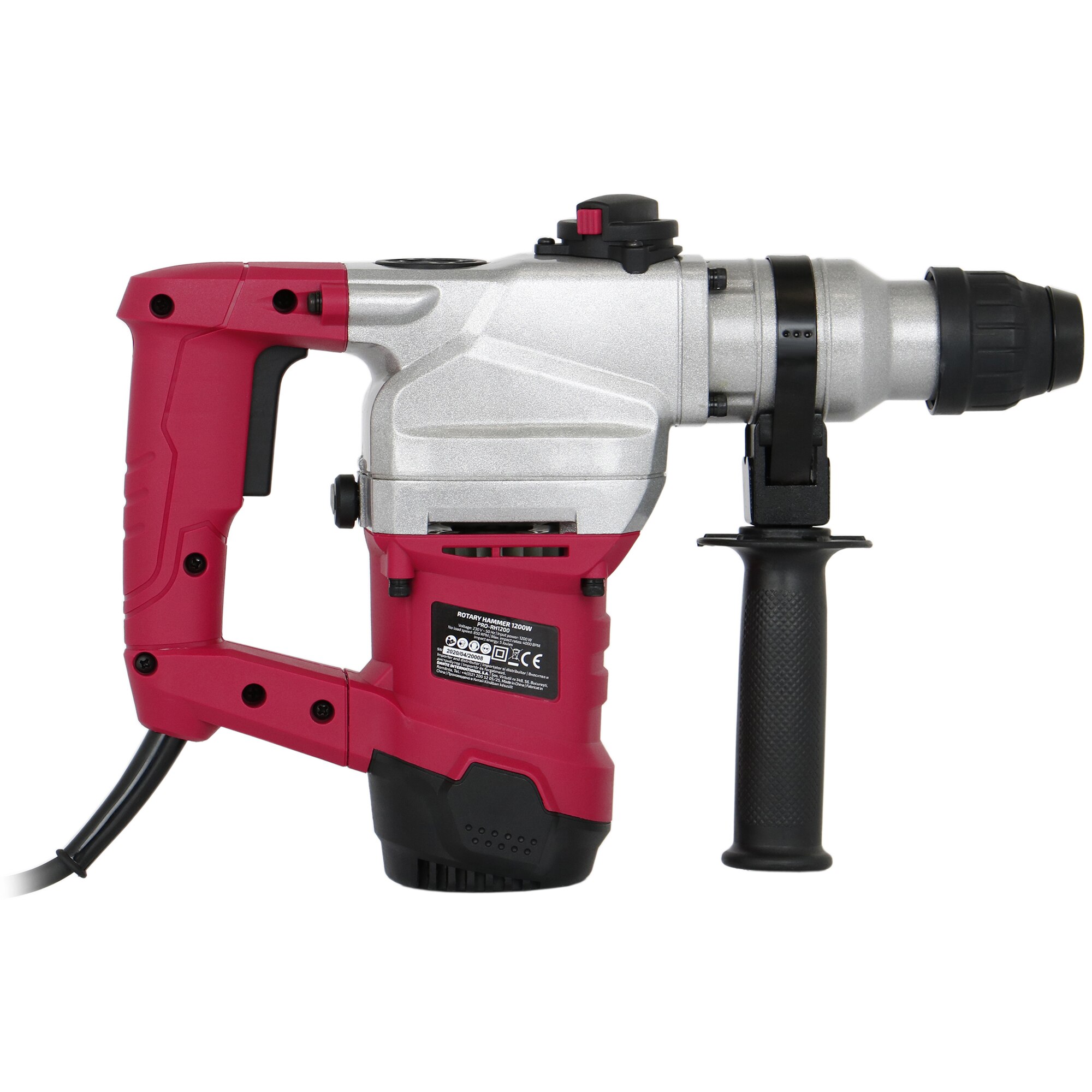 Ciocan rotopercutor Steinhaus PRO-RH1200, 1200W, 850 RPM, 5J, mandrina SDS-Plus, 3 functii, kitbox + accesorii