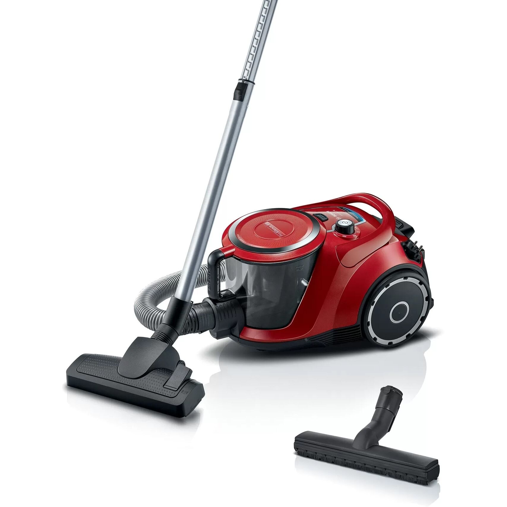 Bagless vacuum cleaner Bosch ProSilence BGC41Q69, capacity 24 L, EasyClean system, AirCycle Technology, 600 W, red