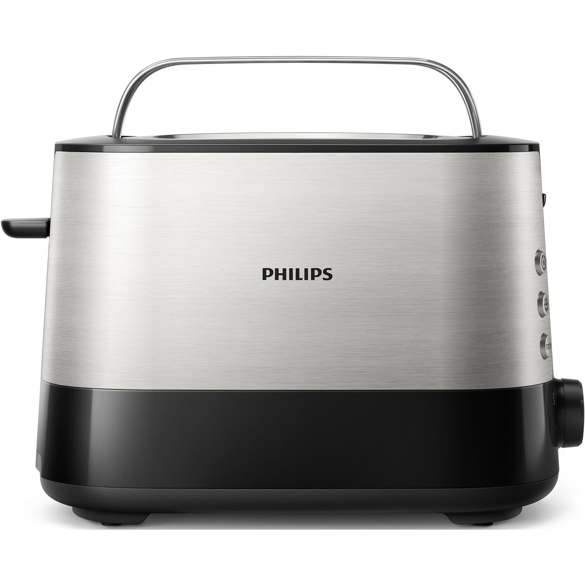 Toaster Philips Viva Collection HD263790, 1000W, 7 settings, Defrost function, XL slots, Stainless steel