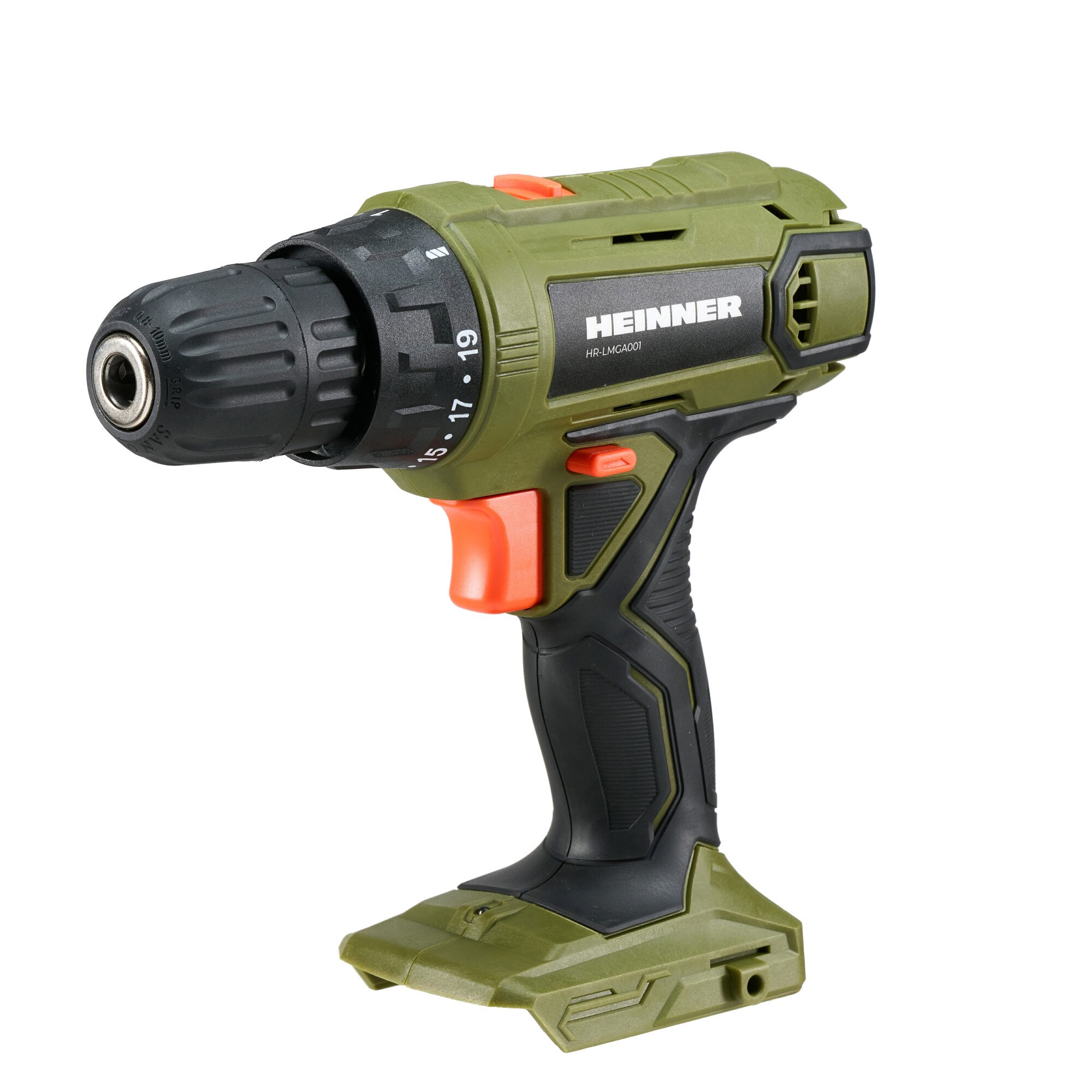 Heinner HR-LMGA001 cordless drill/driver, 18 V, 1100 RPM, 35 Nm, 10 mm chuck, OnePower technology, without battery/charger