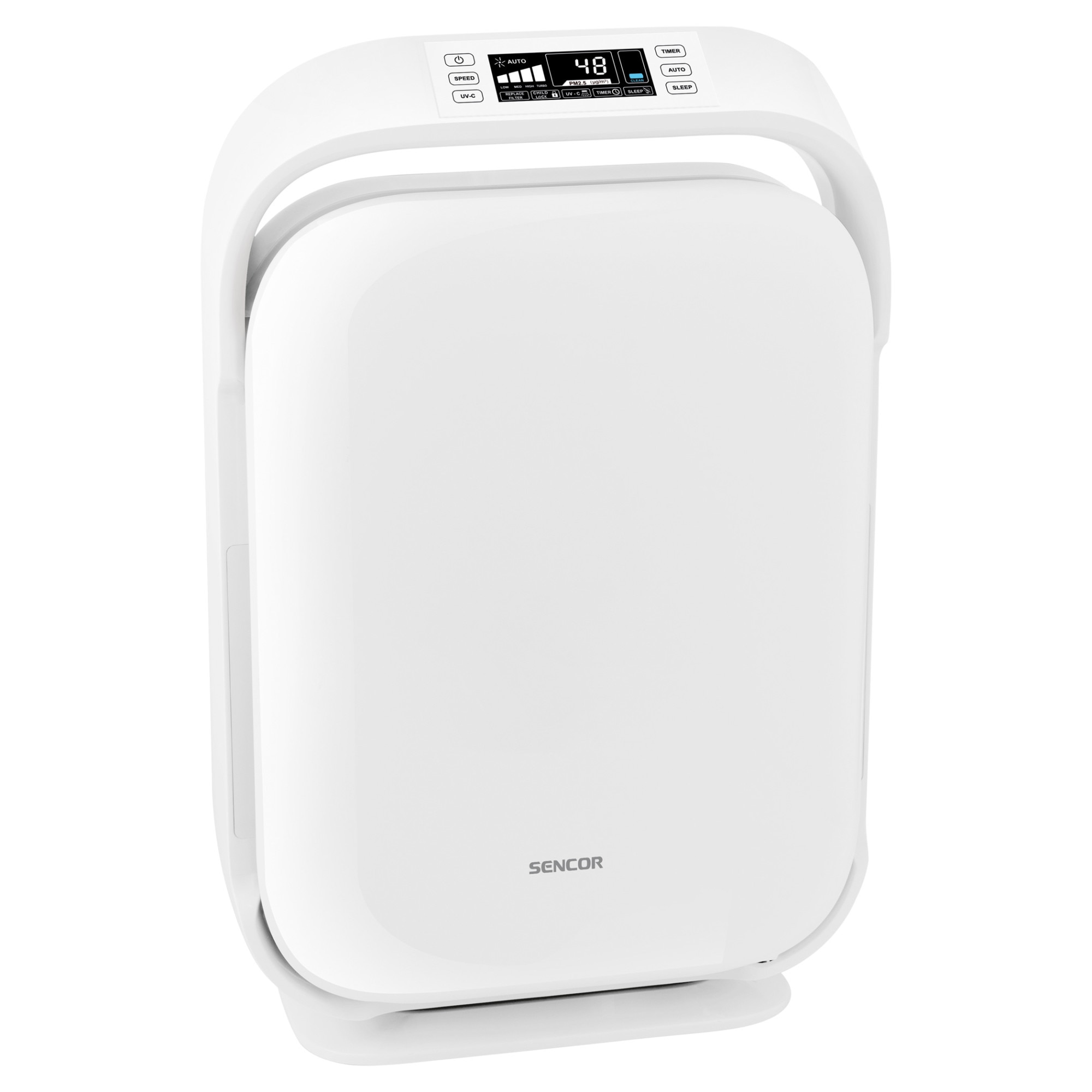Air purifier, Sencor, 8 steps, 80 W, 445x238x680 mm, White
