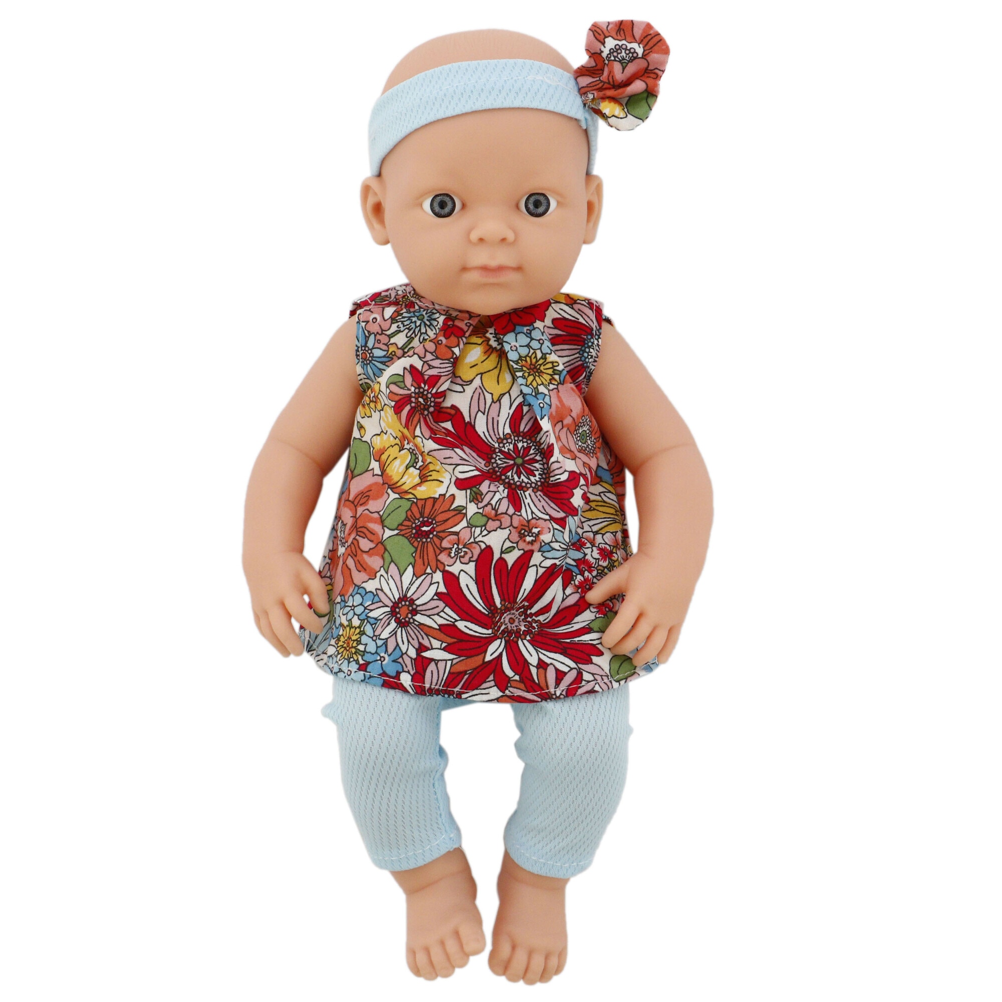 Papusa bebelus Mappy Baby Girl 30 cm, Roz/ Bleu