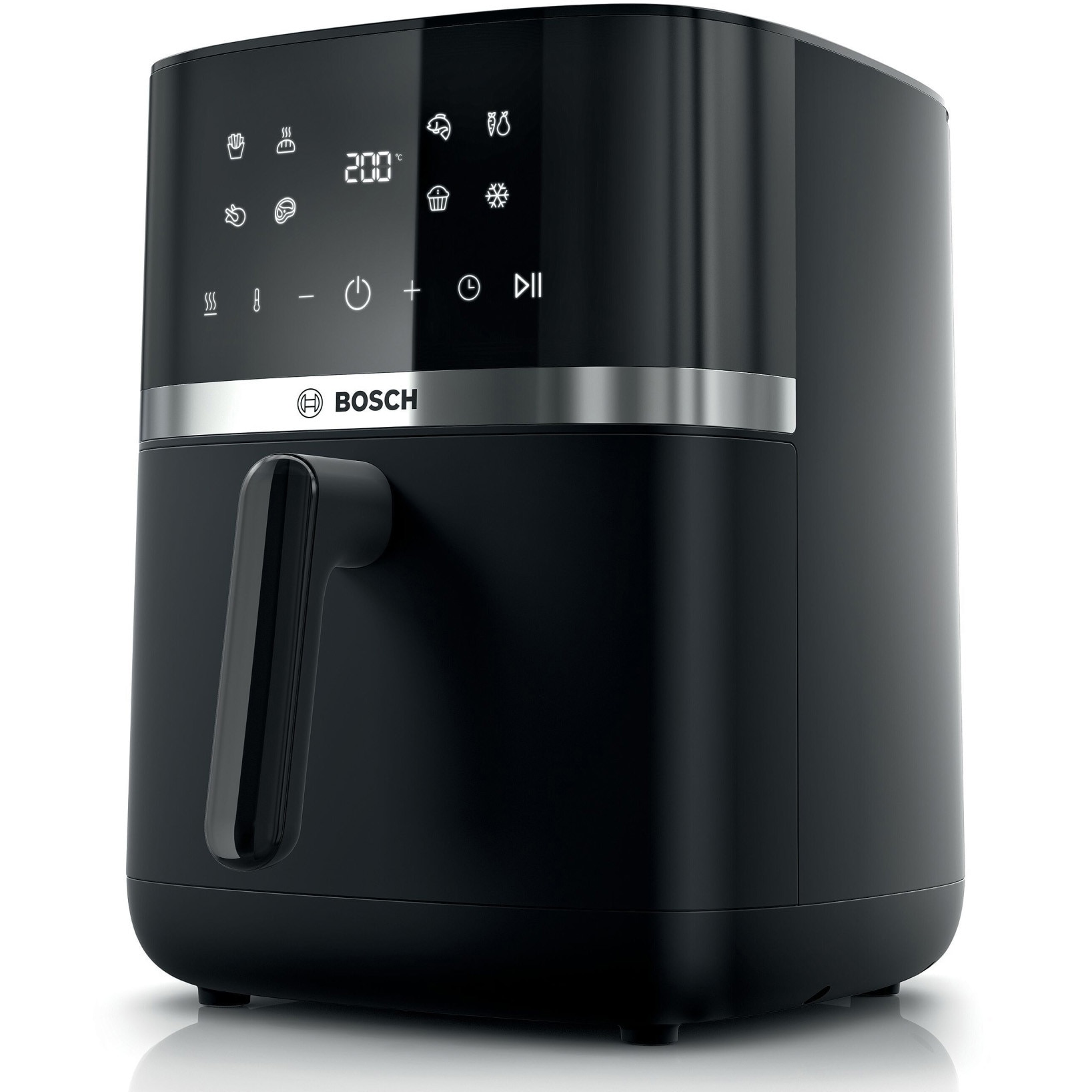 Bosch MAF462B1 hot air fryer, 2050W, 7 programs, 6.1 l capacity, grill set, double heating, Touch control, digital display, easy cleaning, Black