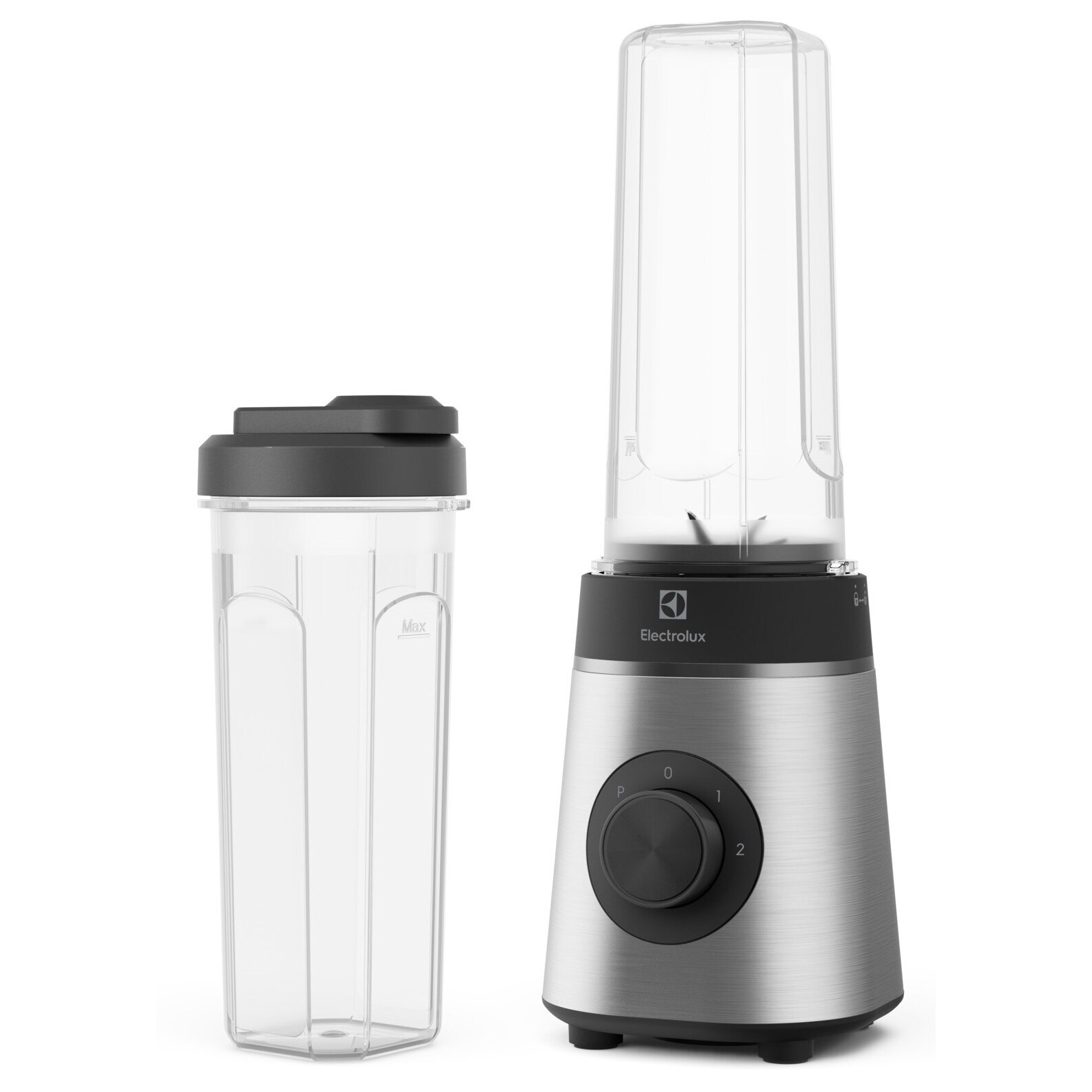 Sport blender Electrolux Create 4 E4SB14ST, 350 W, 06 l, 2 speeds + Pulse function, 2 onthego containers, removable stainless steel blades, stainless steel