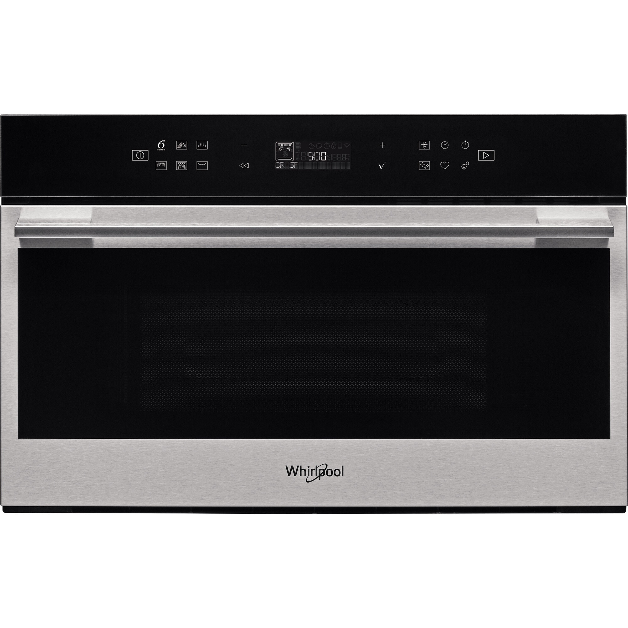 Cuptor cu microunde Whirlpool W7MD440, 31 l, 1000 W, 6th Sense, Grill, Crisp, Inox anti-amprenta