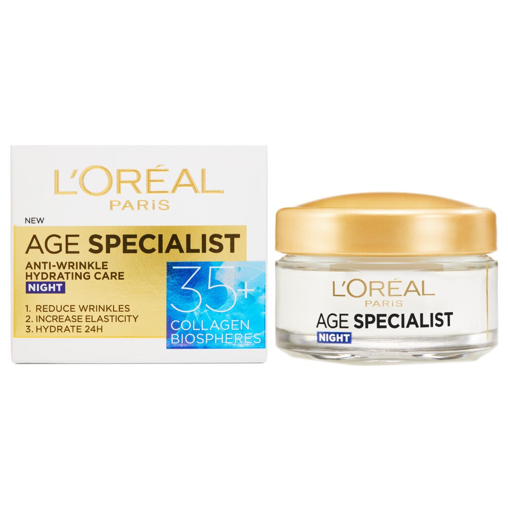 Crema antirid pentru fata L'Oreal Paris Age Specialist 35+ de noapte, 50 ml
