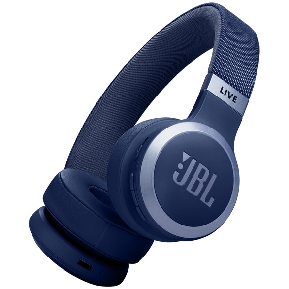 Casti audio wireless onear JBL LIVE 670NC, True Adaptive NC, Bluetooth, MultiPoint, Albastru