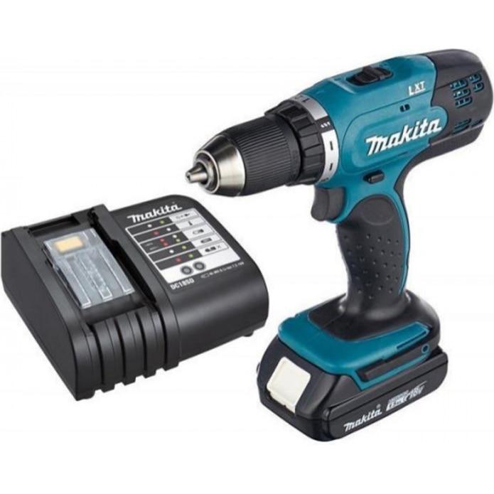 Makita DDF453SYX5 cordless drill/driver, 18 V, 42 Nm, 1300 RPM, 13/36 mm drilling diameter, keyless chuck, 1 Li-Ion 1.5 Ah battery, charger
