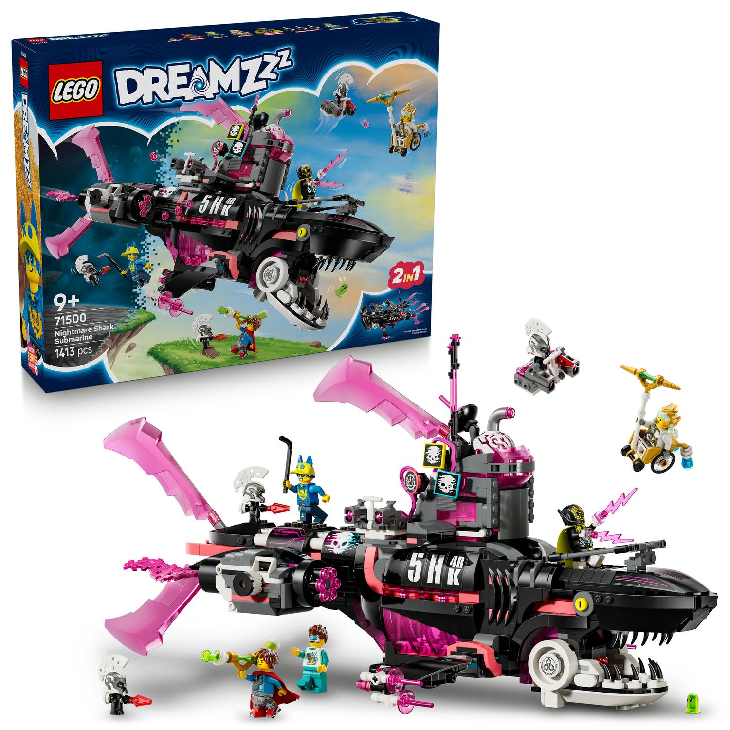 LEGO® DREAMZzz™ - Submarin-rechin de cosmar 71500, 1413 piese