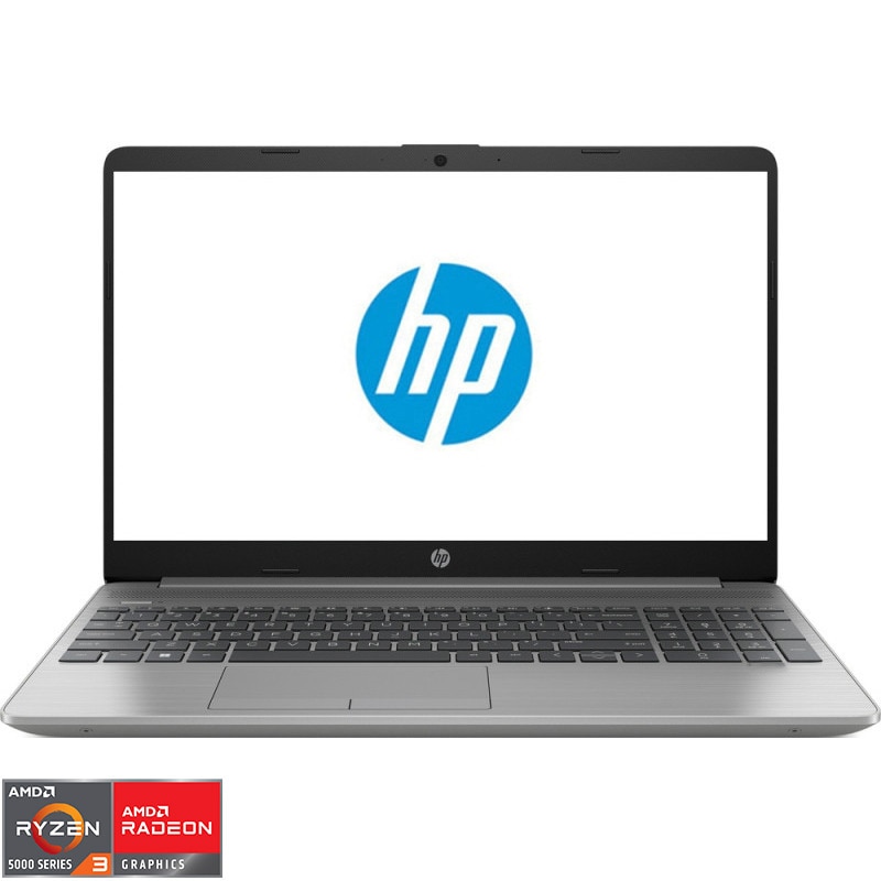Laptop HP 255 G9 cu procesor AMD Ryzen 3 5425U pana la 41 GHz, 156", Full HD, 8GB, 256GB SSD, AMD Radeon Graphics, FreeDOS, Silver