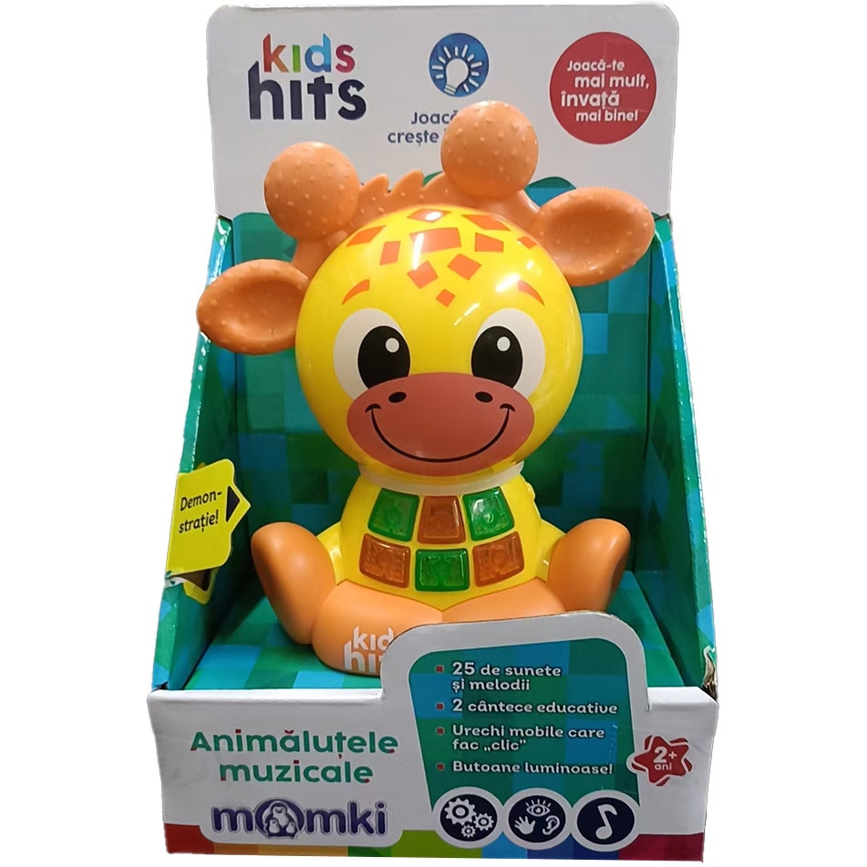 Jucarie interactiva Momki Kids Hits - Bebelusul girafa, cu sunete