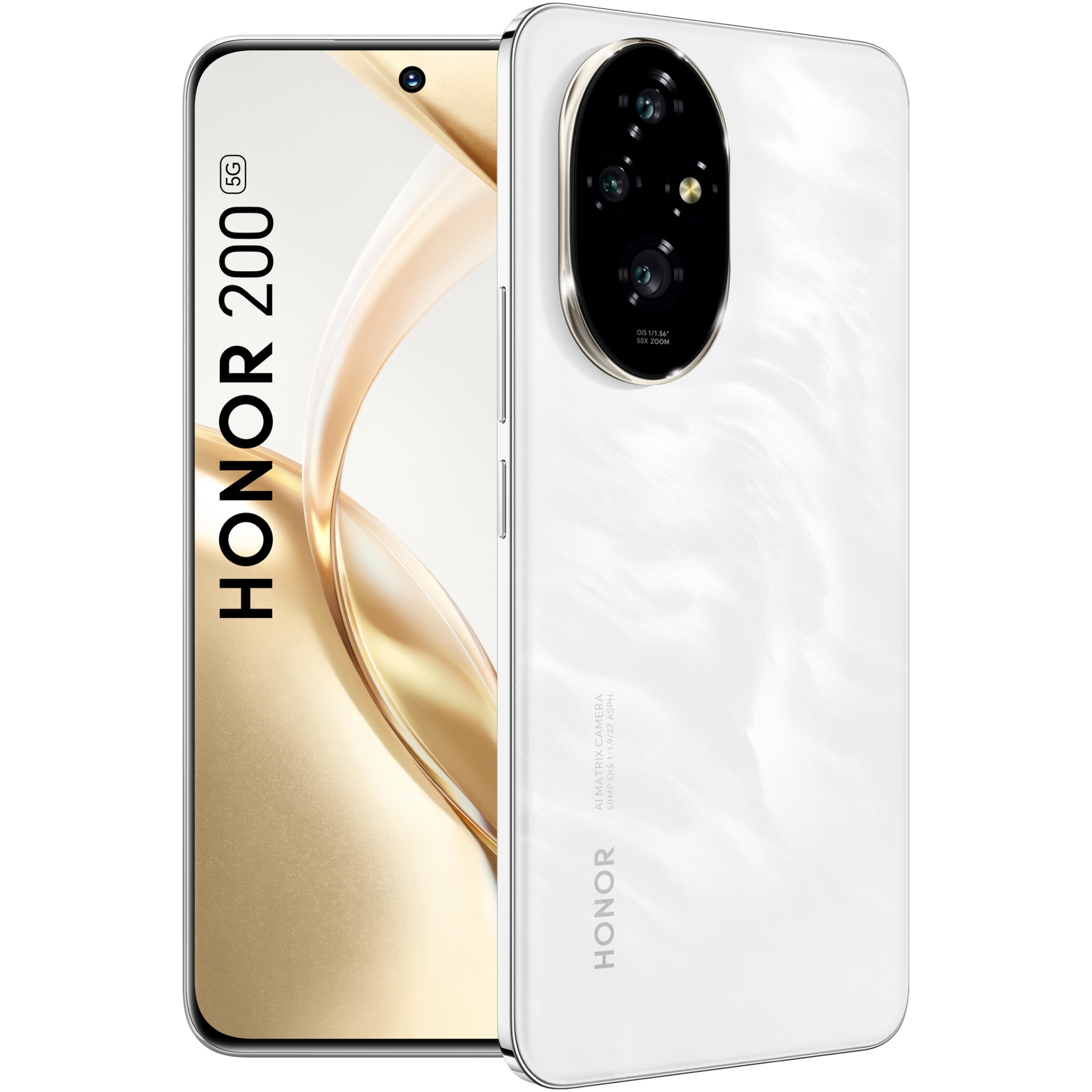 Telefon mobil HONOR 200, Dual SIM, 12GB RAM, 512GB, Moonlight White