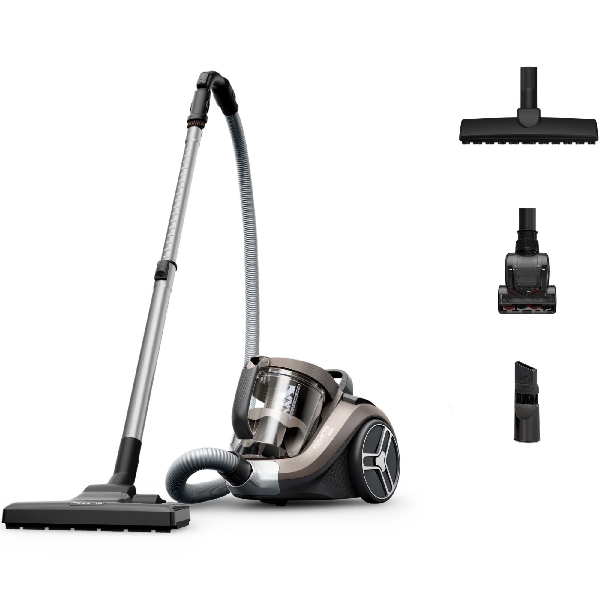 Rowenta Compact Power XXL RO4B50EA bagless vacuum cleaner, 900 W, 2.5 L dust container, 3 filtration levels, cream