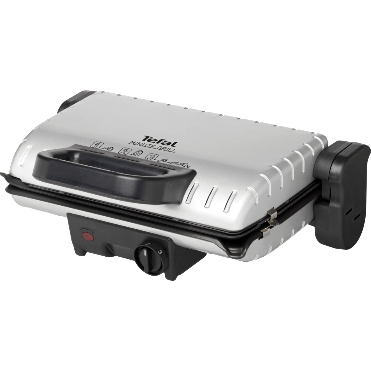 Tefal GC205012 electric grill, 1600 W, non-stick and removable plates, adjustable thermostat, 21 x 33.5 cm, Black/Grey
