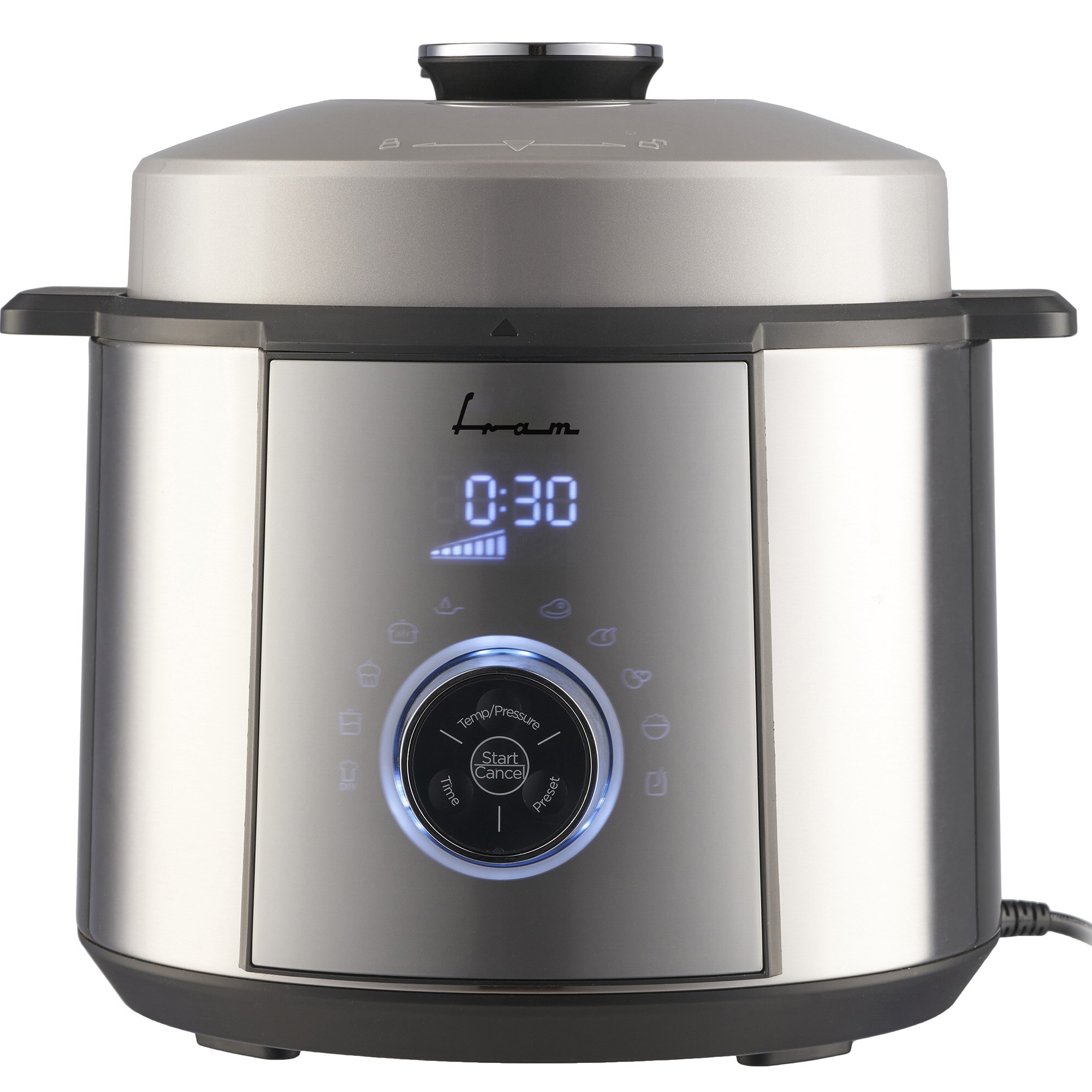 FRAM FPCK-R57IX pressure multicooker, 1100W, 3.7L, max pressure 0.8bar, 10 programs, Silver