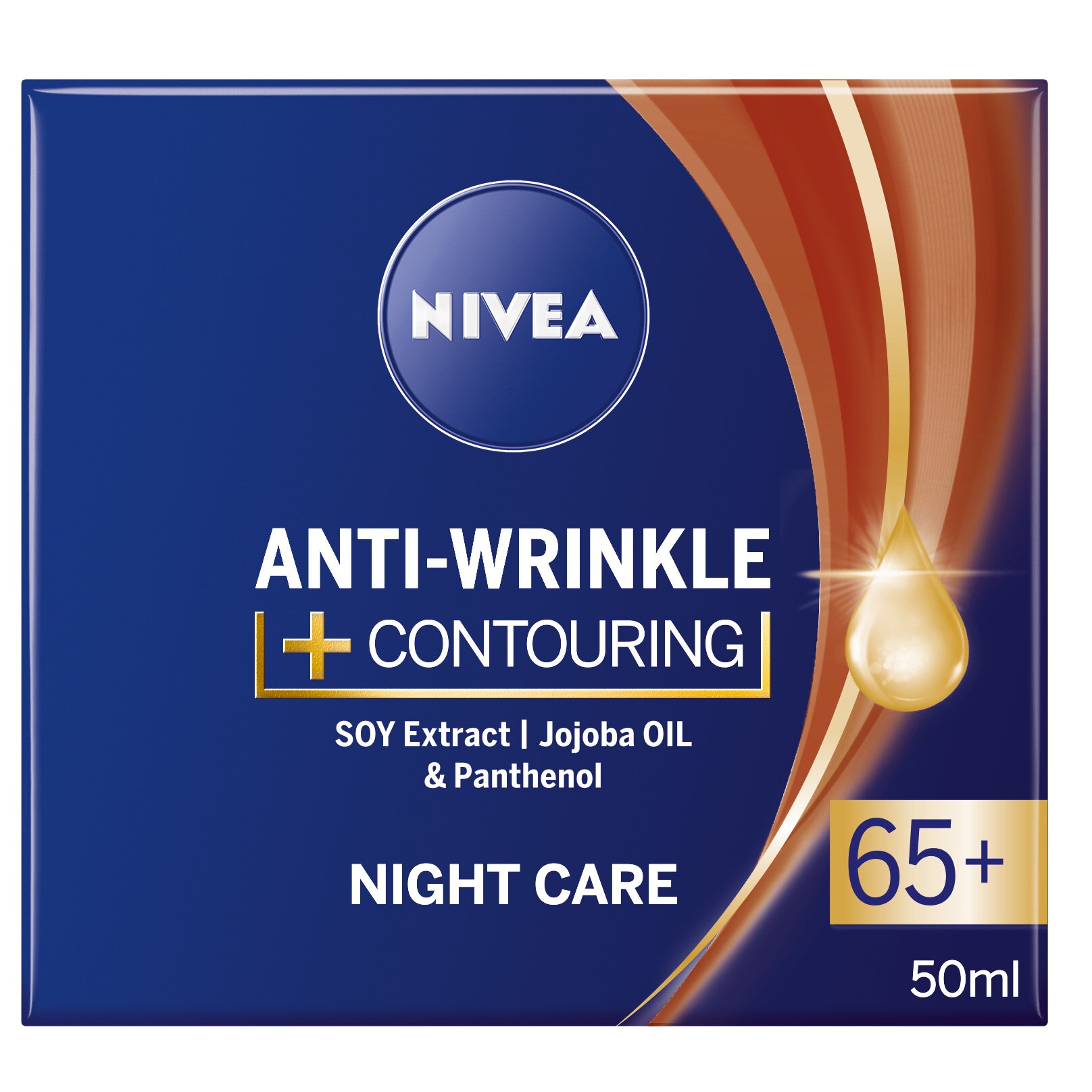 Crema de noapte Nivea Anti-rid 65+, 50 ml