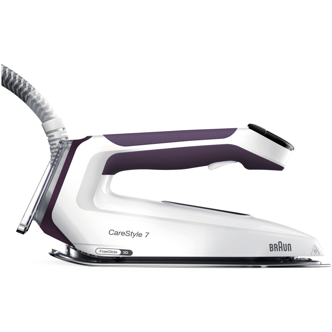 Braun CareStyle 7 IS7266VI ironing station, 2700W, 7.5 bar, variable steam 160g/min, steam jet 550g/min, removable 2L tank, iCare technology, FreeGlide technology, EloxalPlus soleplate, Ultimate FastClean descaling system, automatic shut-off, purple