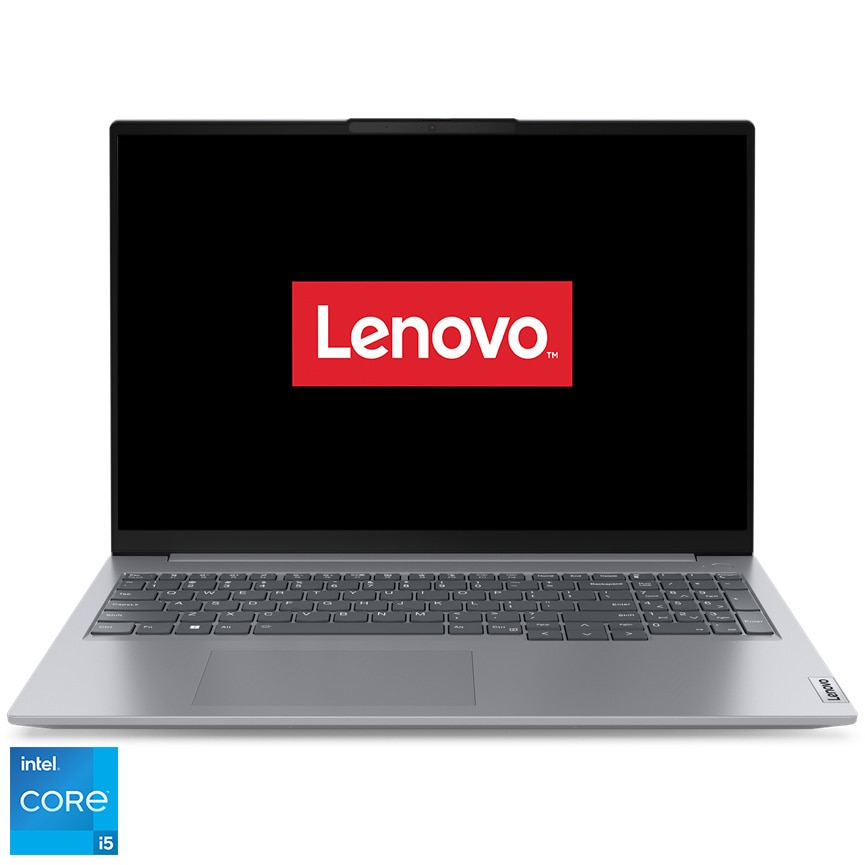 Laptop Lenovo Thinkbook 16 G6 IRL cu procesor Intel® Core™ i5-13420H pana la 4.6GHz, 16" WUXGA, IPS, 32 GB DDR5 RAM, 1TB SSD, Intel® UHD Graphics, No OS, Arctic Grey, 3y on-site Premium Care