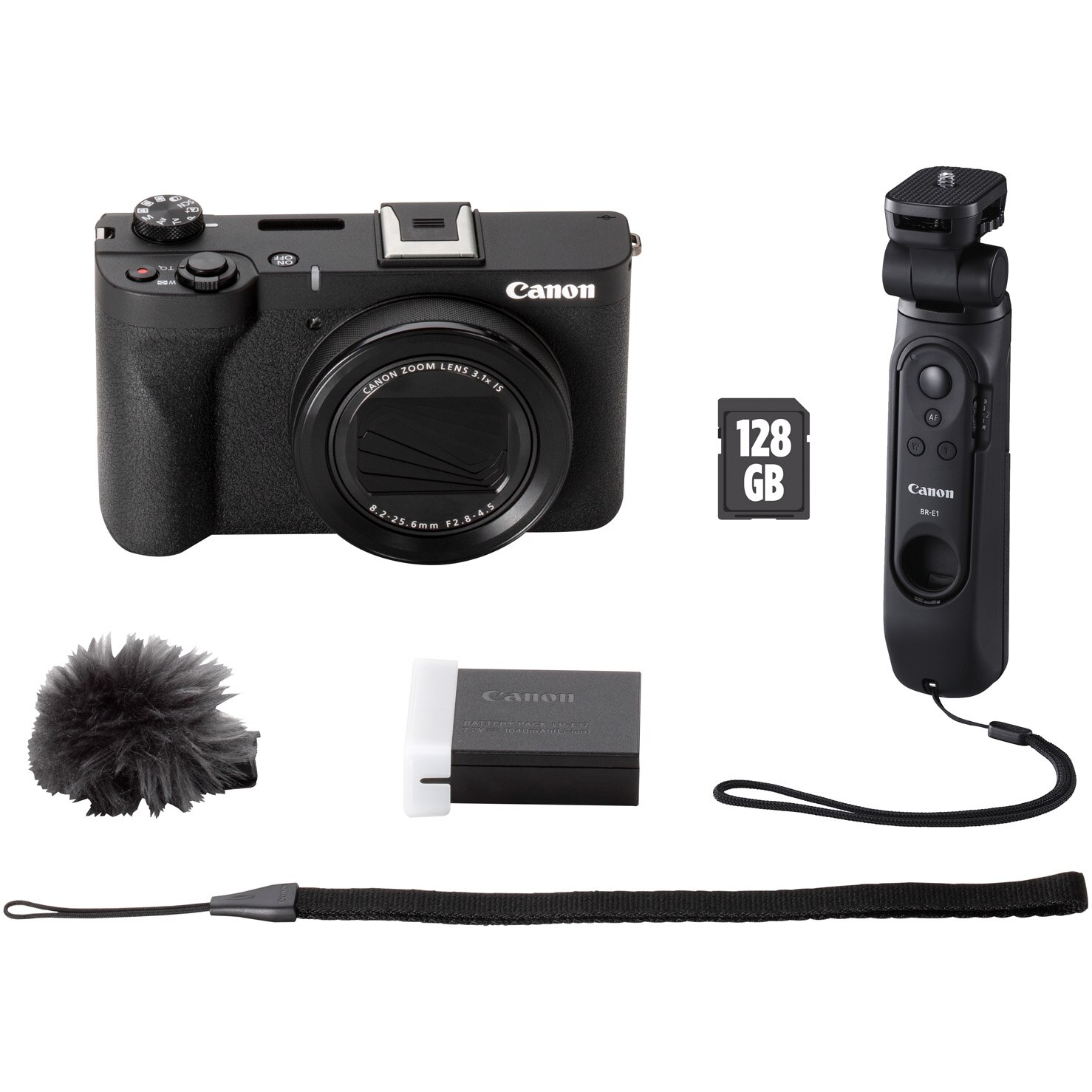 Canon PowerShot V1 compact camera, 22.3MP, 4K 60p, f/2.8-4.5, 16-50mm, Black, Premium Vlogger Kit
