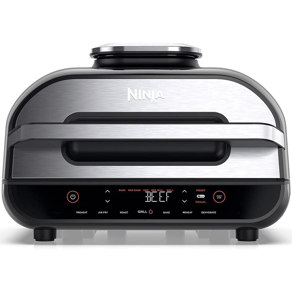 Gratar electric Ninja AG551EU, 2460W, 6 functii, vas gatit 38l, friteuza 38l, Negru