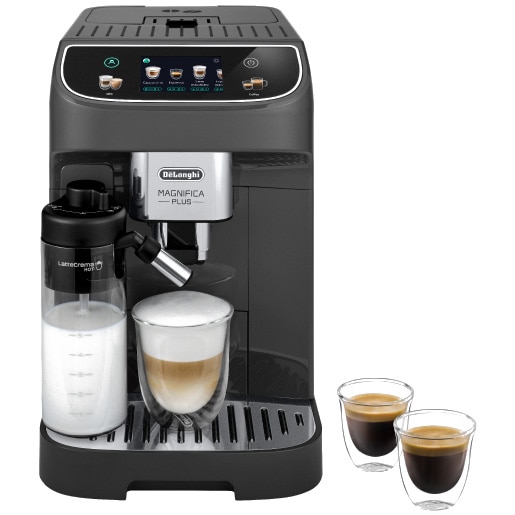 Espressor automat De’Longhi Magnifica PLUS ECAM 320.61.G 0132250017, 1450 W, 15 tipuri de bauturi, 15 bari, tehnologie LatteCrema, Gri